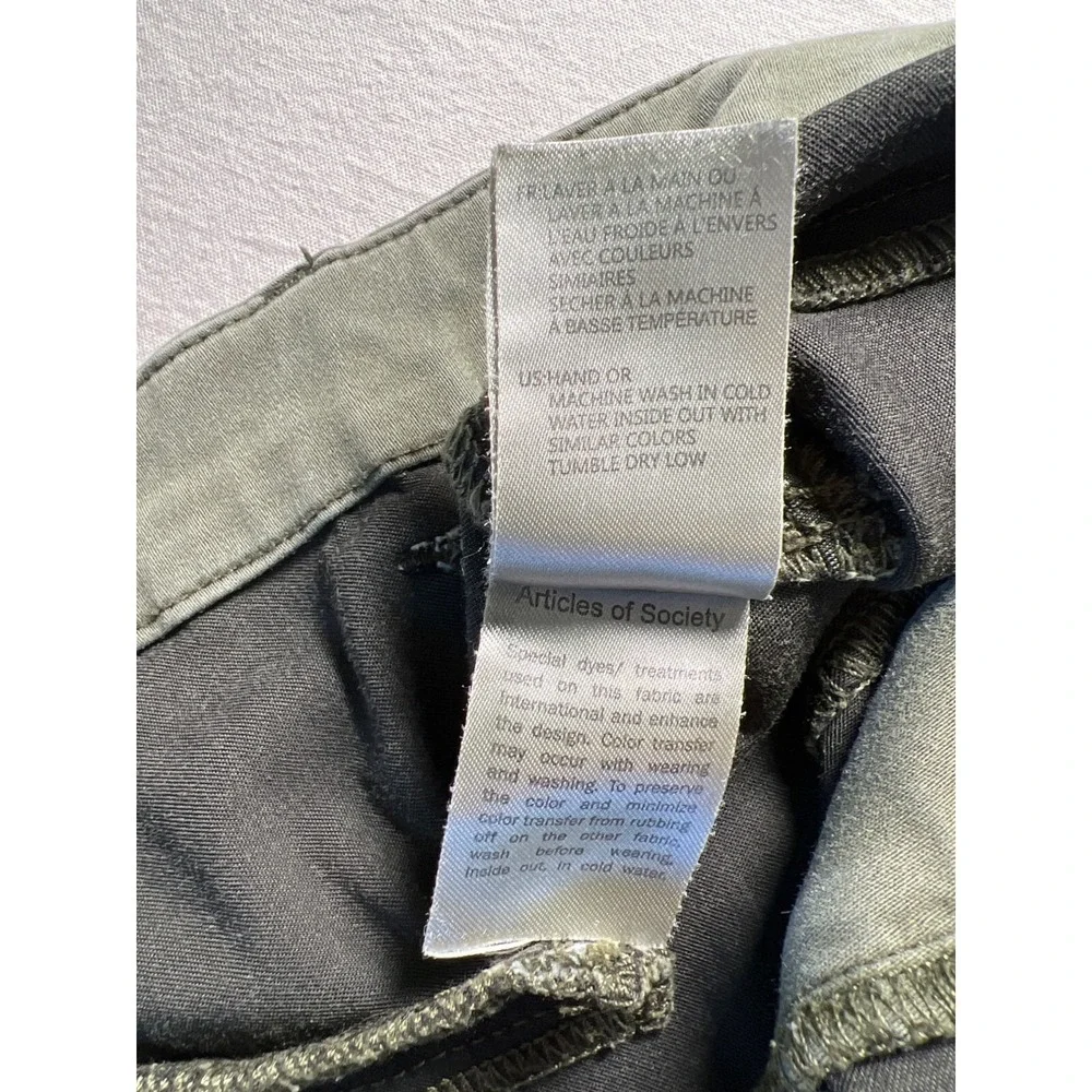 Articles‎ of Society Womens Size 29 Olive Jean Utility Stretch Soft Ankle Skinny
